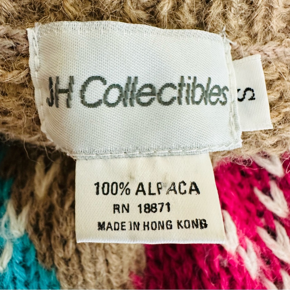 JH Collectibles Vintage Argyle Alpaca Wool Sweater Vest Small - Picture 5 of 5